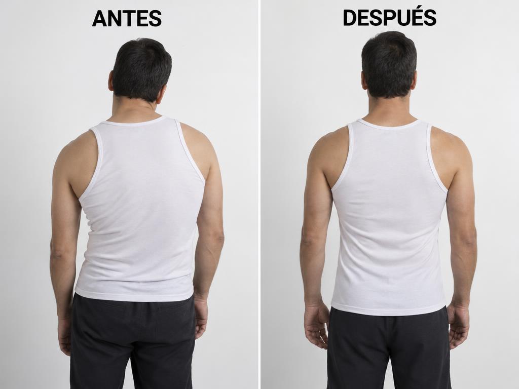 Antes y después de espalda